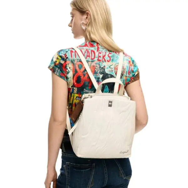 Desigual - Γυναικεία Τσάντα 'Ωμου Helium Sumy Mini 26SAKP41-1008 Λευκό 26SAKP41-1008