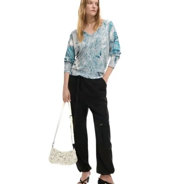 Desigual - Γυναικεία Τσάντα 'Ωμου Indio Alsacia 26SAXP58-1008 Λευκό 26SAXP58-1008