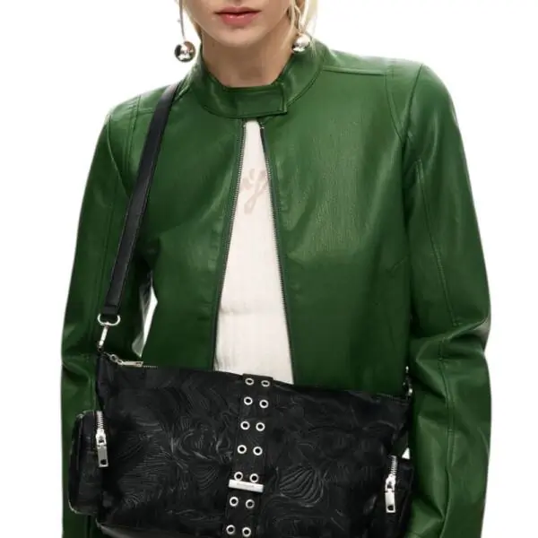 Desigual - Γυναικεία Τσάντα 'Ωμου Moonstone Banaba 26SAXP79-2000 Mαύρο 26SAXP79-2000