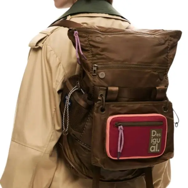 Desigual - Γυναικεία Τσάντα 'Ωμου Neo Grunge Voyager 26SAKY11-6000 Καφέ 26SAKY11-6000