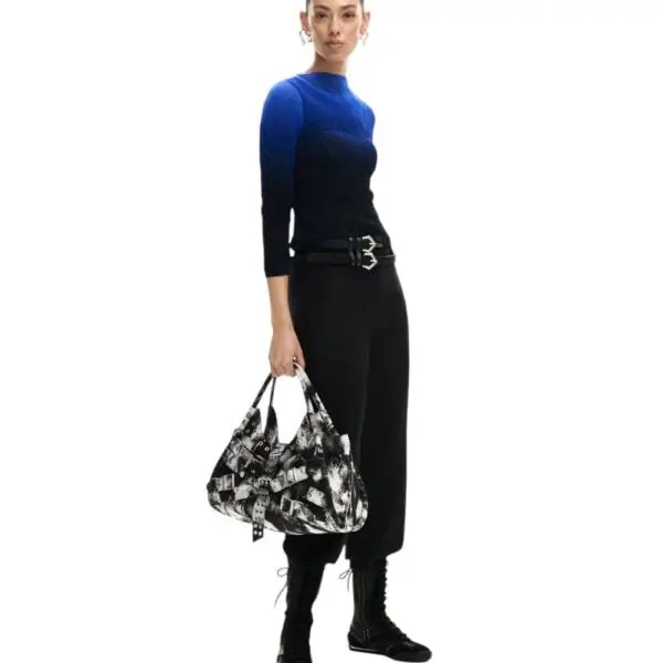 Desigual - Γυναικεία Τσάντα 'Ωμου Uranio Heritown 2.0 26SAXA54-9019 Μαύρο 26SAXA54-9019