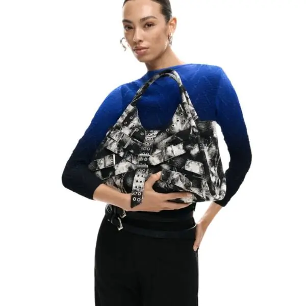 Desigual - Γυναικεία Τσάντα 'Ωμου Uranio Heritown 2.0 26SAXA54-9019 Μαύρο 26SAXA54-9019