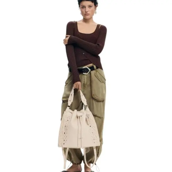 Desigual - Γυναικεία Τσάντα 'Ωμου/Πλάτης Gallium Harlan 26SAKP33-1008 Μπεζ 26SAKP33-1008