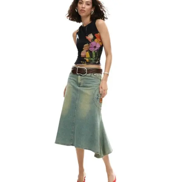 Desigual - Γυναικείο T-shirt Bruselas 26SWTK14-2000 Μαύρο 26SWTK14-2000