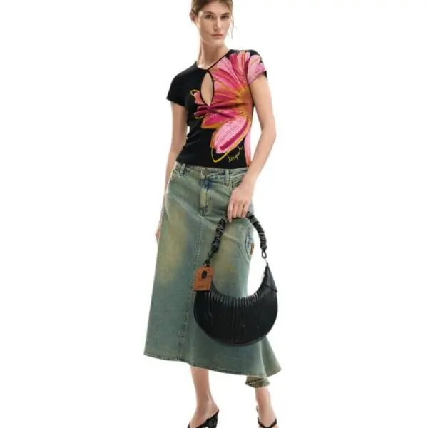 Desigual - Γυναικείο T-shirt Dublin 26SWTK05-2000 Μαύρο 26SWTK05-2000