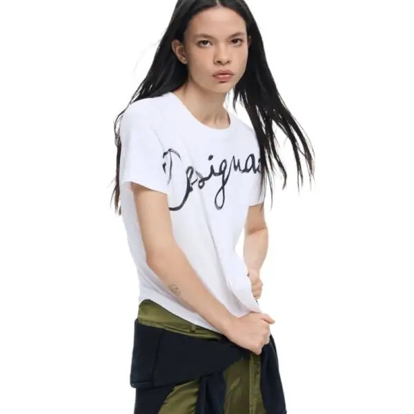 Desigual - Γυναικείο T-shirt Florencia 26SWTK07-1000 Λευκό 26SWTK07-1000