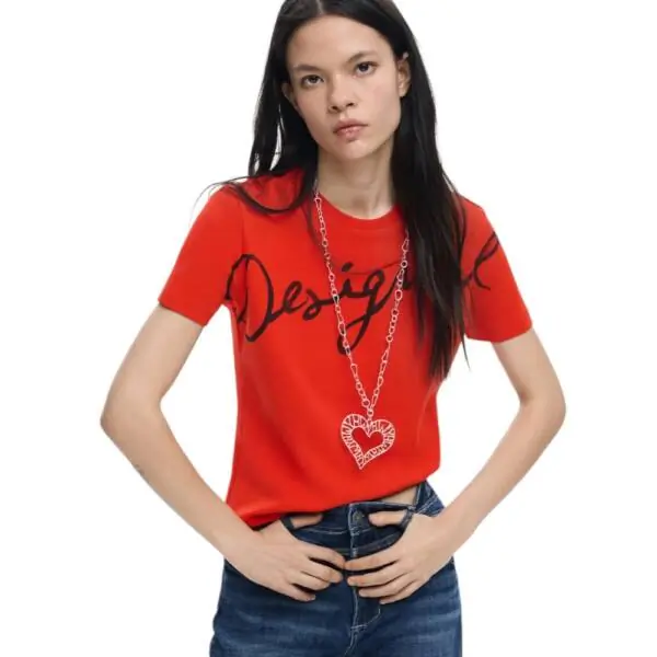 Desigual - Γυναικείο T-shirt Florencia 26SWTK07-3005 Κόκκινο 26SWTK07-3005