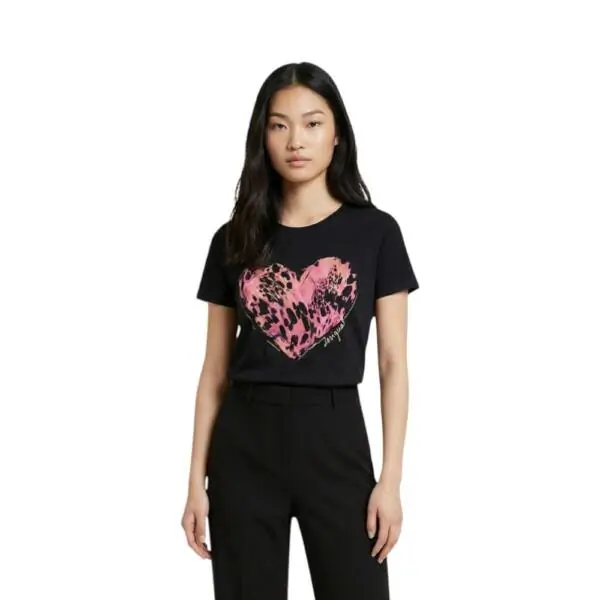 Desigual - Γυναικείο T-shirt Tiger Cor 26SWTK53-2001 Μαύρο 26SWTK53-2001