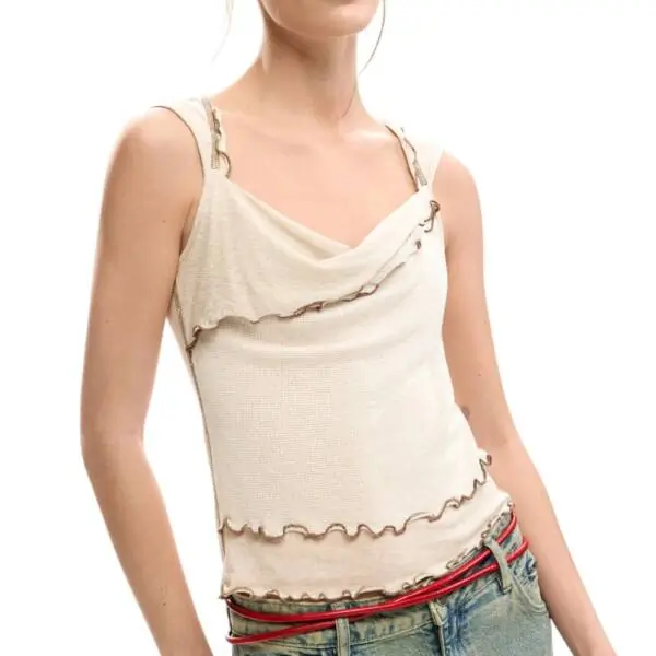 Desigual - Γυναικείο T-shirt Vilna 26SWTK24-2001 Μπεζ 26SWTK24-2001