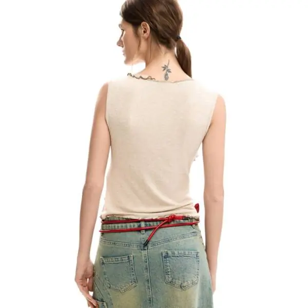 Desigual - Γυναικείο T-shirt Vilna 26SWTK24-2001 Μπεζ 26SWTK24-2001