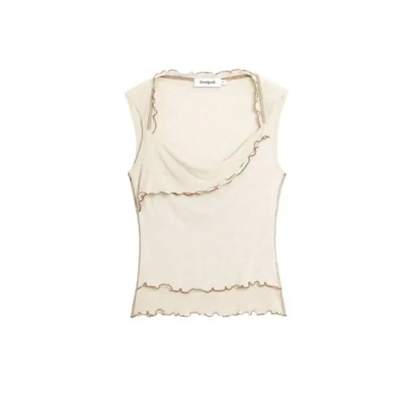 Desigual - Γυναικείο T-shirt Vilna 26SWTK24-2001 Μπεζ