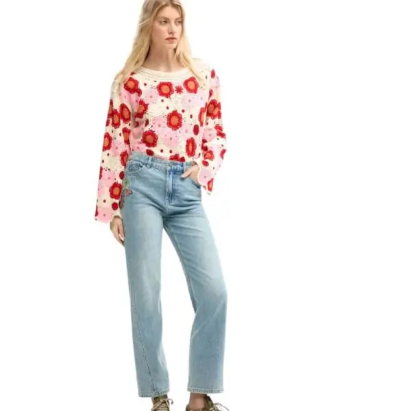 Desigual - Γυναικείο Παντελόνι Τζιν Flora 26SWDD30-5053 Μπλε 26SWDD30-5053