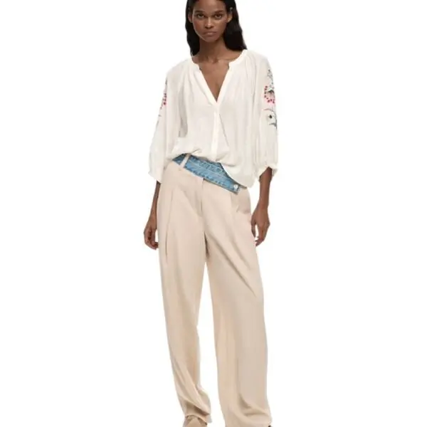 Desigual - Γυναικείο Πουκάμισο Blus Roman 26SWBW13-1000 Λευκό 26SWBW13-1000