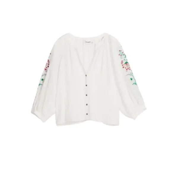 Desigual - Γυναικείο Πουκάμισο Blus Roman 26SWBW13-1000 Λευκό