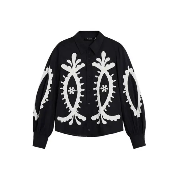 Desigual - Γυναικείο Πουκάμισο Flora 26SWCW08-2000 Μαύρο