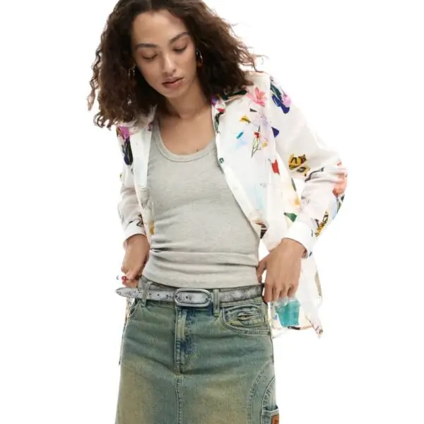 Desigual - Γυναικείο Πουκάμισο Mila 26SWCW21-1000 Λευκό 26SWCW21-1000