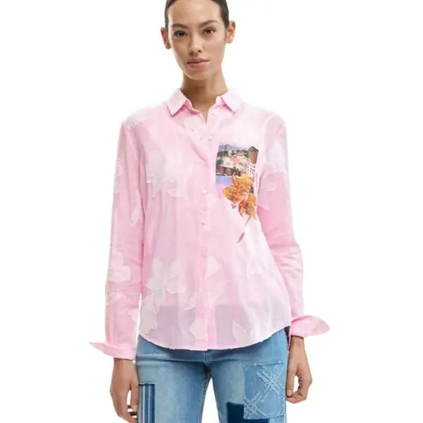 Desigual - Γυναικείο Πουκάμισο Pinkjac 26SWCW12-3049 Ροζ 26SWCW12-3049