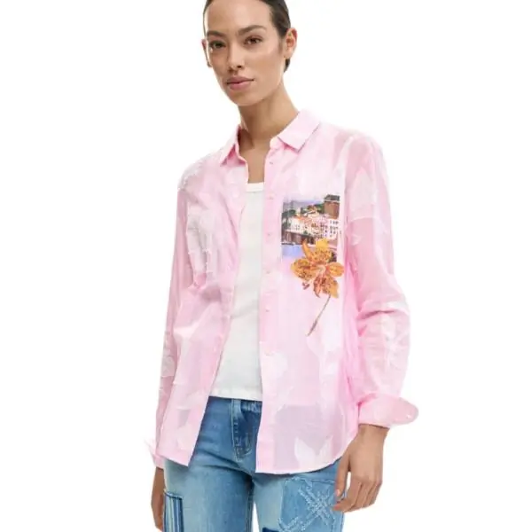 Desigual - Γυναικείο Πουκάμισο Pinkjac 26SWCW12-3049 Ροζ 26SWCW12-3049