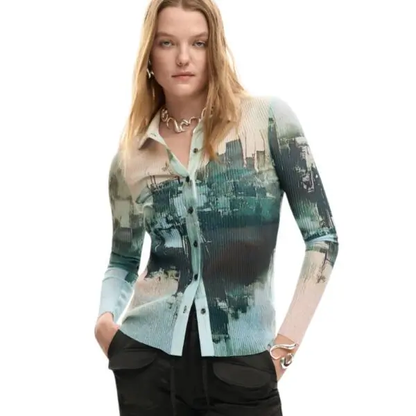 Desigual - Γυναικείο Πουκάμισο Roterdam 26SWTK23-2052 Πράσινο 26SWTK23-2052