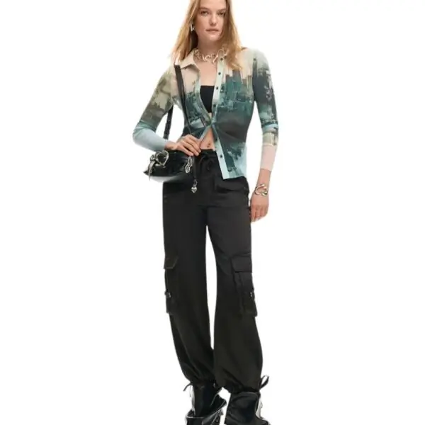 Desigual - Γυναικείο Πουκάμισο Roterdam 26SWTK23-2052 Πράσινο 26SWTK23-2052