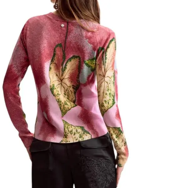 Desigual - Γυναικείο Πουλόβερ Leaf Lacroix 26SWJF45-3049 Ροζ 26SWJF45-3049