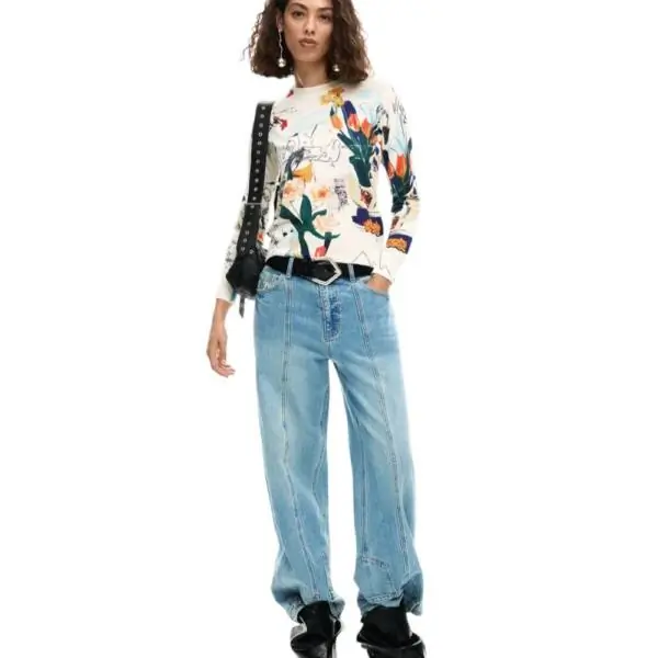 Desigual - Γυναικείο Πουλόβερ Nantes 26SWJF35-1001 Μπεζ 26SWJF35-1001