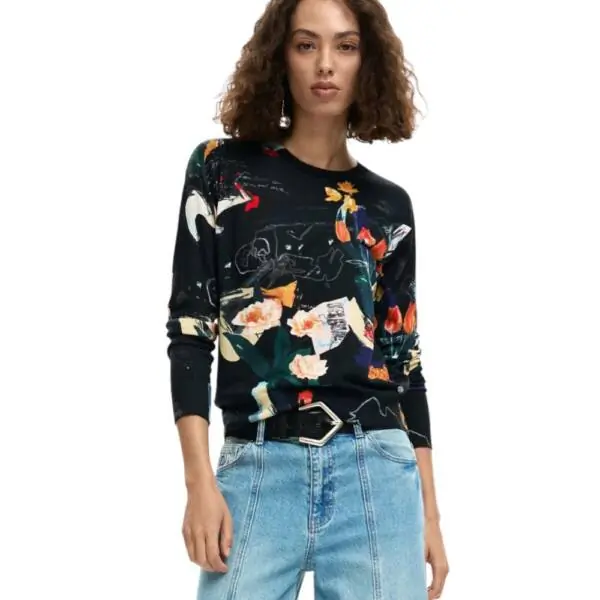 Desigual - Γυναικείο Πουλόβερ Nantes 26SWJF35-2000 Μαύρο 26SWJF35-2000