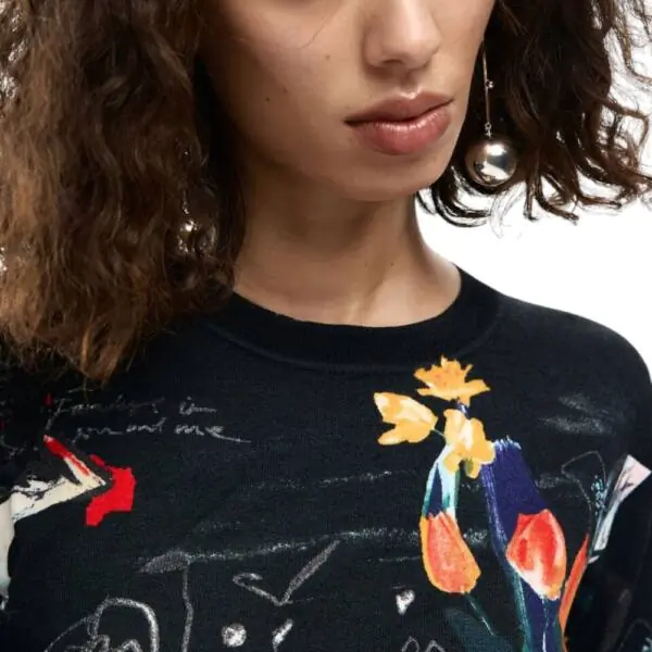 Desigual - Γυναικείο Πουλόβερ Nantes 26SWJF35-2000 Μαύρο 26SWJF35-2000