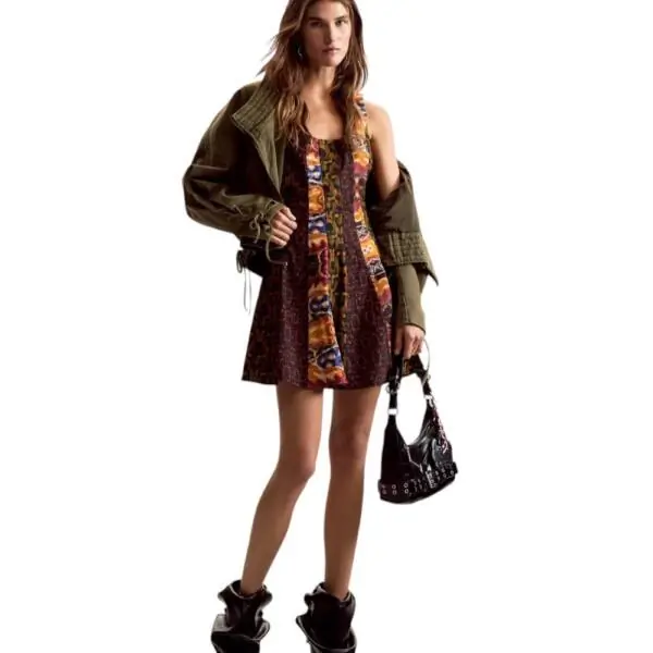 Desigual - Γυναικείο Φόρεμα Beattle Patch Lacroix 26SWVW58-4086 Κίτρινο 26SWVW58-4086