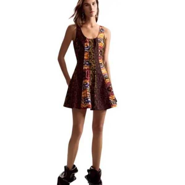 Desigual - Γυναικείο Φόρεμα Beattle Patch Lacroix 26SWVW58-4086 Κίτρινο 26SWVW58-4086