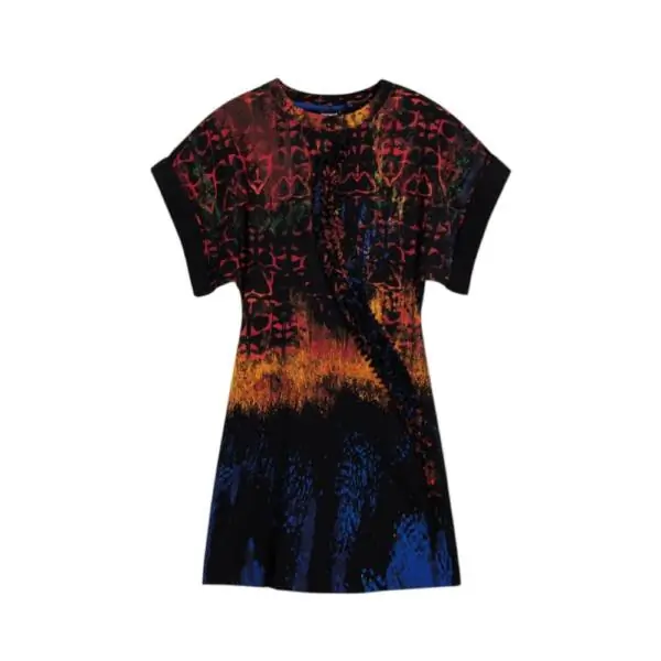 Desigual - Γυναικείο Φόρεμα Bettle Lacroix 26SWVK13-9019 Μαύρο