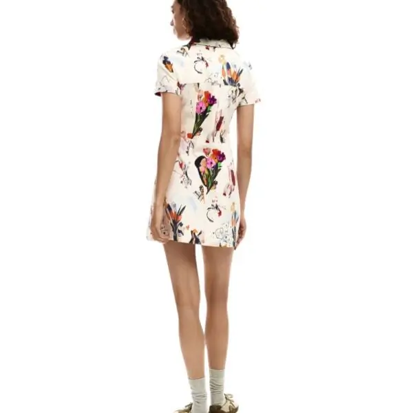 Desigual - Γυναικείο Φόρεμα Fini 26SWVW48-1008 Λευκό 26SWVW48-1008