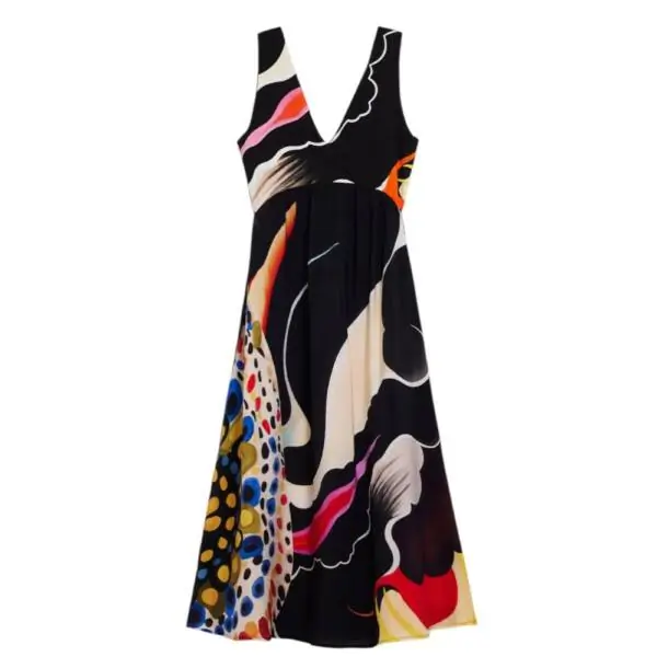 Desigual - Γυναικείο Φόρεμα Japan Opart Lacroix 26SWVW60-2000 Μαύρο