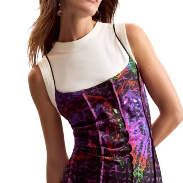 Desigual - Γυναικείο Φόρεμα Maxi Alas Lacroix 26SWVW42-3062 Μωβ 26SWVW42-3062