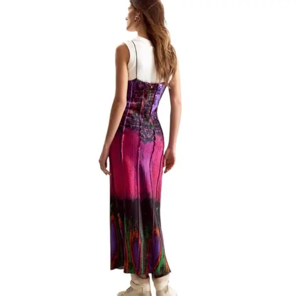 Desigual - Γυναικείο Φόρεμα Maxi Alas Lacroix 26SWVW42-3062 Μωβ 26SWVW42-3062