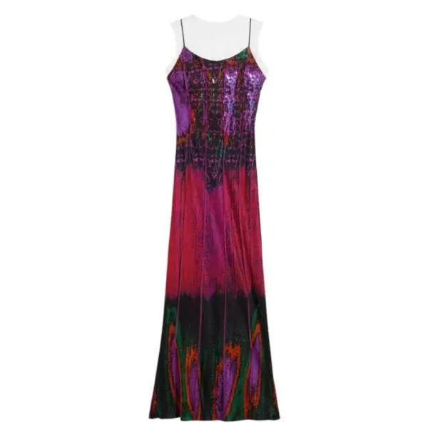 Desigual - Γυναικείο Φόρεμα Maxi Alas Lacroix 26SWVW42-3062 Μωβ
