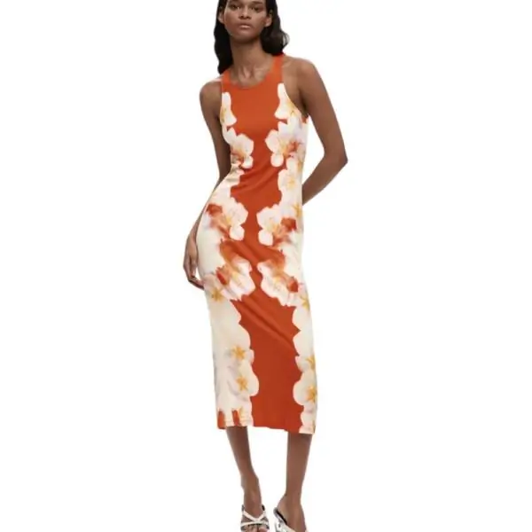 Desigual - Γυναικείο Φόρεμα Maxi Jasmine 26SWVK37-7002 Πορτοκαλί 26SWVK37-7002