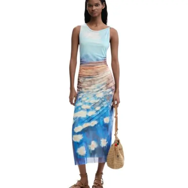 Desigual - Γυναικείο Φόρεμα Maxi Vermont 26SWVK28-5045 Γαλάζιο 26SWVK28-5045