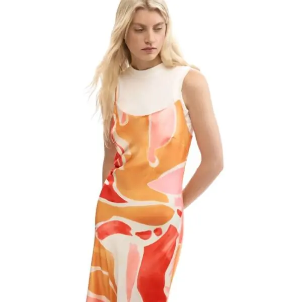 Desigual - Γυναικείο Φόρεμα Maxi Wave 26SWVW52-7002 Πορτοκαλί 26SWVW52-7002