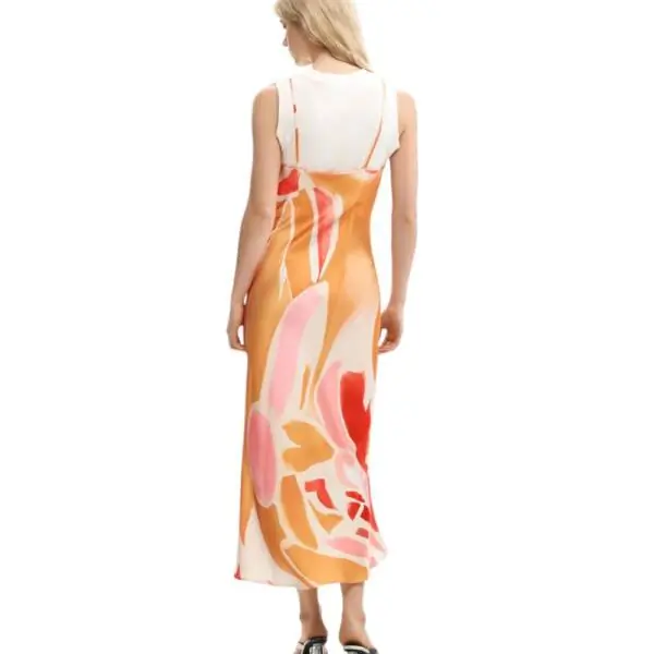 Desigual - Γυναικείο Φόρεμα Maxi Wave 26SWVW52-7002 Πορτοκαλί 26SWVW52-7002