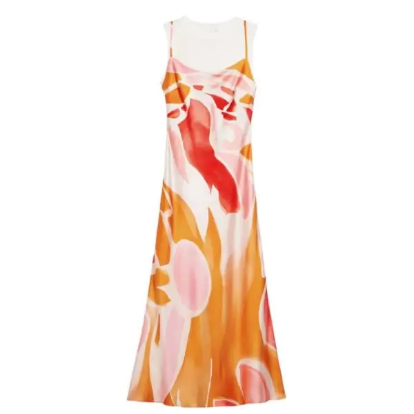 Desigual - Γυναικείο Φόρεμα Maxi Wave 26SWVW52-7002 Πορτοκαλί