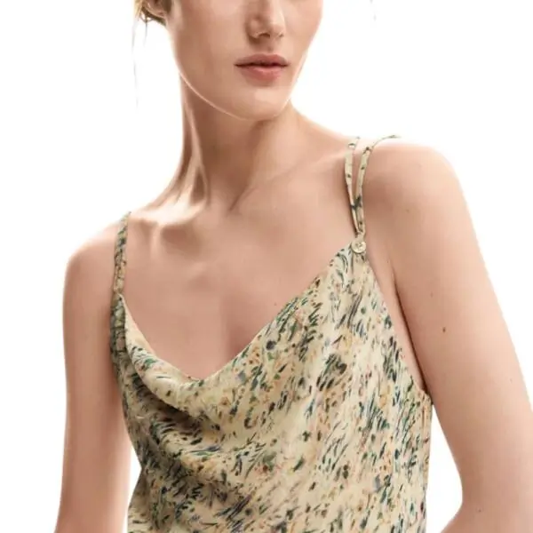 Desigual - Γυναικείο Φόρεμα Midi Grungy 26SWVW25-1008 Μπεζ 26SWVW25-1008