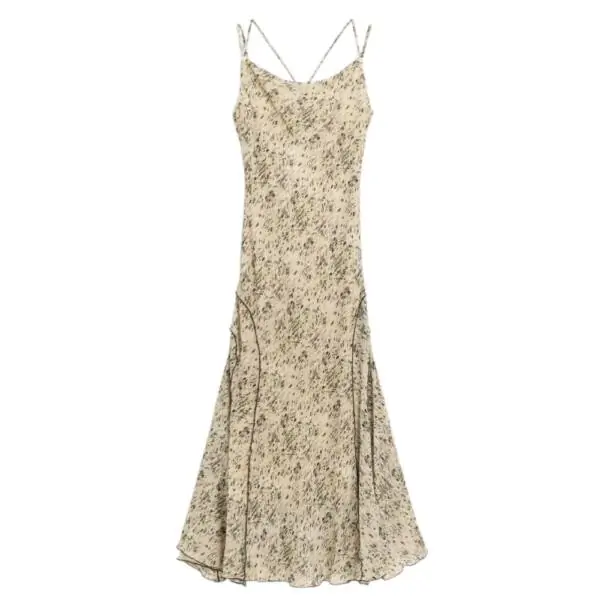 Desigual - Γυναικείο Φόρεμα Midi Grungy 26SWVW25-1008 Μπεζ