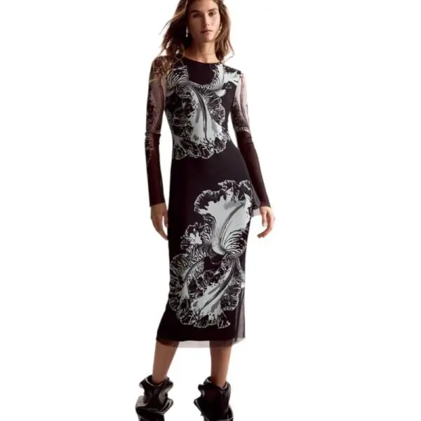 Desigual - Γυναικείο Φόρεμα Midi Reims Lacroix 26SWVK53-2000 Μαύρο 26SWVK53-2000