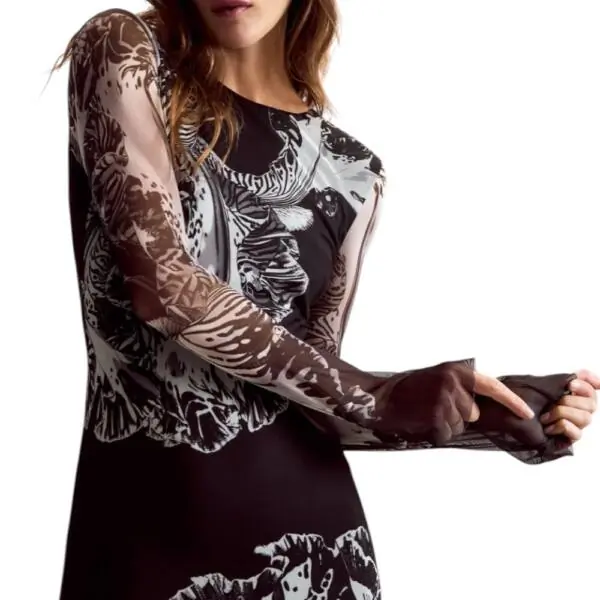 Desigual - Γυναικείο Φόρεμα Midi Reims Lacroix 26SWVK53-2000 Μαύρο 26SWVK53-2000