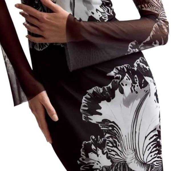 Desigual - Γυναικείο Φόρεμα Midi Reims Lacroix 26SWVK53-2000 Μαύρο 26SWVK53-2000