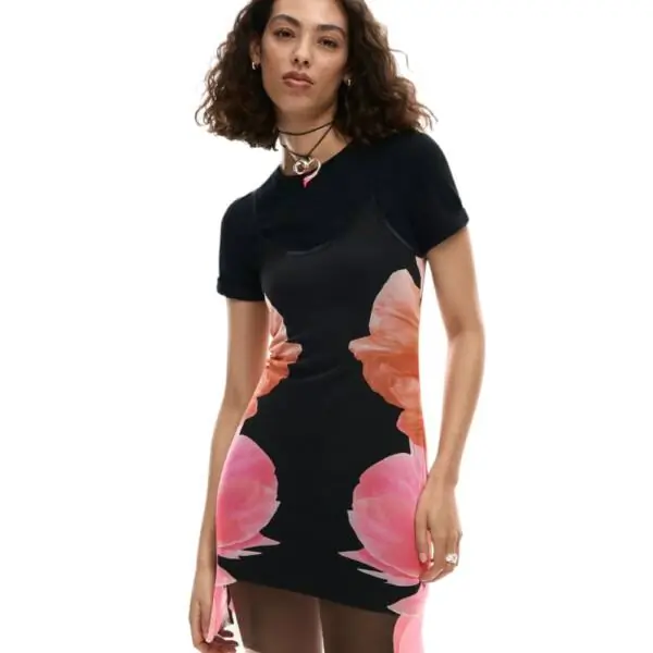 Desigual - Γυναικείο Φόρεμα Mini Nevada 26SWVK20-2000 Μαύρο 26SWVK20-2000