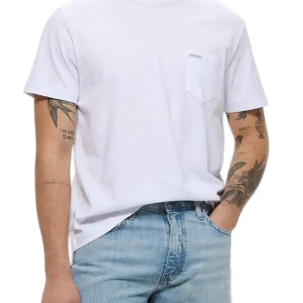 Guess - Ανδρικό T-shirt Essential Logo M5RI74K8FQ4-G011 Λευκό M5RI74K8FQ4-G011