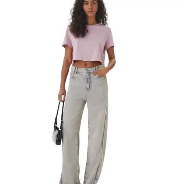 Guess - Γυναικείο T-Shirt Crop Top V6GI17K2984-G66R Ροζ V6GI17K2984-G66R