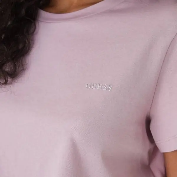 Guess - Γυναικείο T-Shirt Crop Top V6GI17K2984-G66R Ροζ V6GI17K2984-G66R